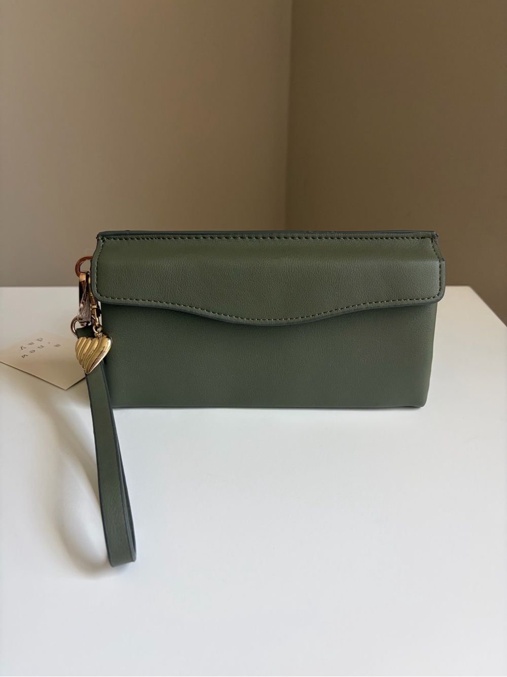 A New Day Olive Green Wristlet Wallet